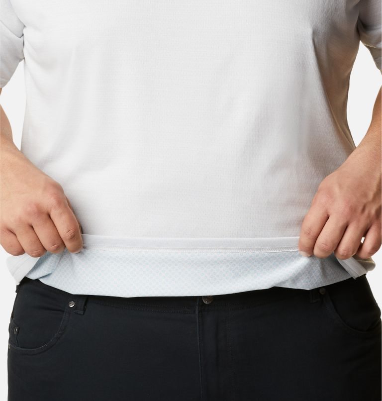 Men's Columbia Alpine Chill Zero Short Sleeve Crew T Shirts White | Plus Size CA-B5480